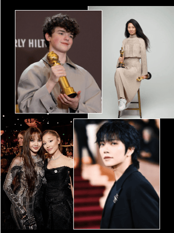 伯茨深V长裙复古典雅···金球红毯是真华丽！开元棋牌Lisa穿性感透视裙、影后茱莉亚罗(图7)